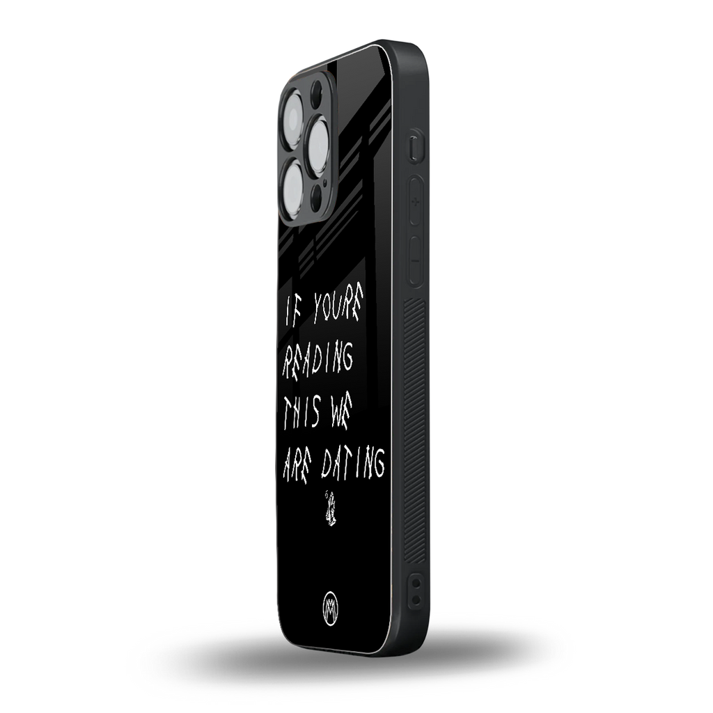 we are dating back phone cover | glass case for iphone 15 pro max