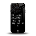 we are dating back phone cover | glass case for iphone 15 pro
