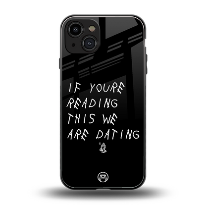 we are dating back phone cover | glass case for iphone 14