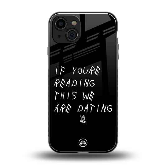 we are dating back phone cover | glass case for iphone 14