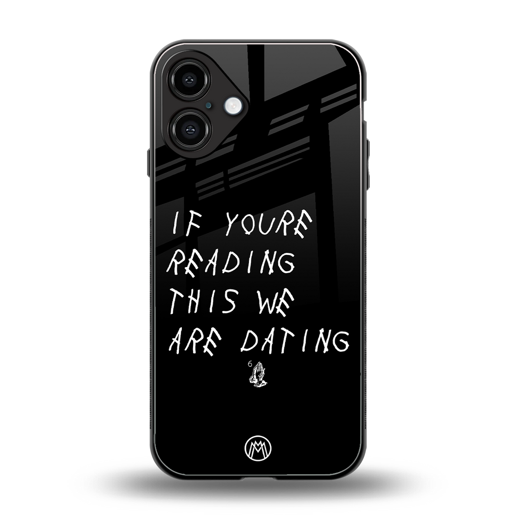 we are dating back phone cover | glass case for iphone 16 plus