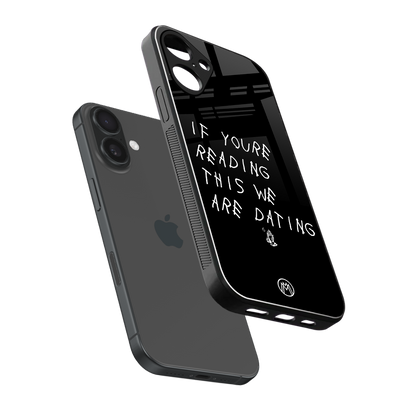 we are dating back phone cover | glass case for iphone 16 plus