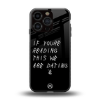 we are dating back phone cover | glass case for iphone 16 pro