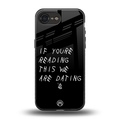 we are dating back phone cover | glass case for iphone 16e