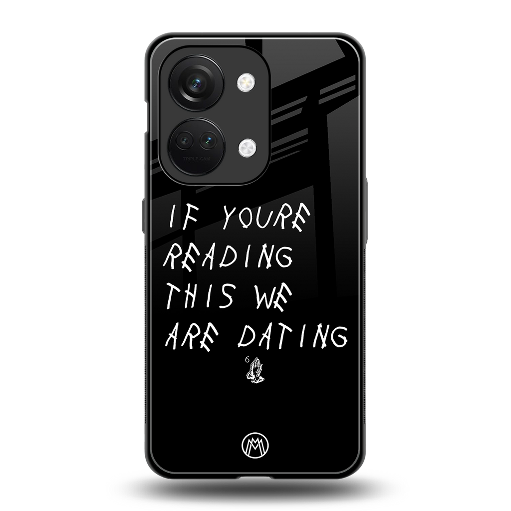 we are dating back phone cover | glass case for oneplus nord 3