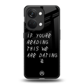 we are dating back phone cover | glass case for oneplus nord 3