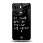 we are dating back phone cover | glass case for oneplus nord 3