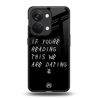 we are dating back phone cover | glass case for oneplus nord 3