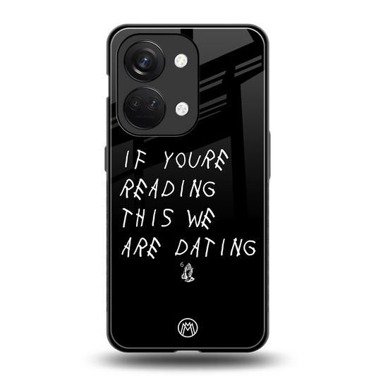 we are dating back phone cover | glass case for oneplus nord 3