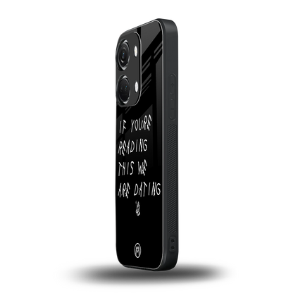 we are dating back phone cover | glass case for oneplus nord 3