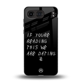 we are dating back phone cover | glass case for oneplus nord 4