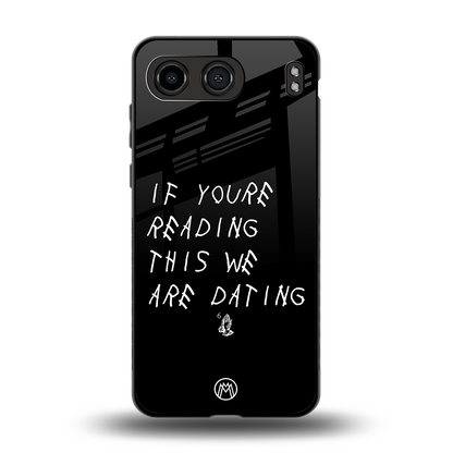 we are dating back phone cover | glass case for oneplus nord 4