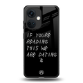 we are dating back phone cover | glass case for oneplus nord ce 3