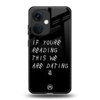 we are dating back phone cover | glass case for oneplus nord ce 3