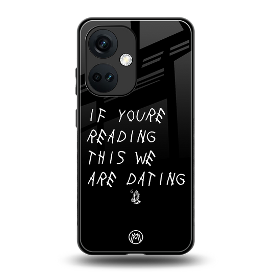 we are dating back phone cover | glass case for oneplus nord ce 3