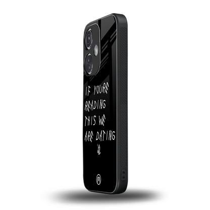 we are dating back phone cover | glass case for oneplus nord ce 3