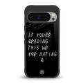 we are dating back phone cover | glass case for google pixel 9 pro
