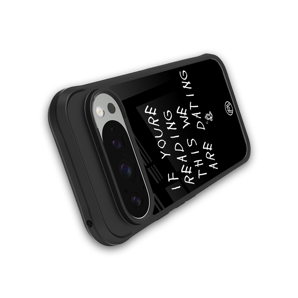 we are dating back phone cover | glass case for google pixel 9 pro