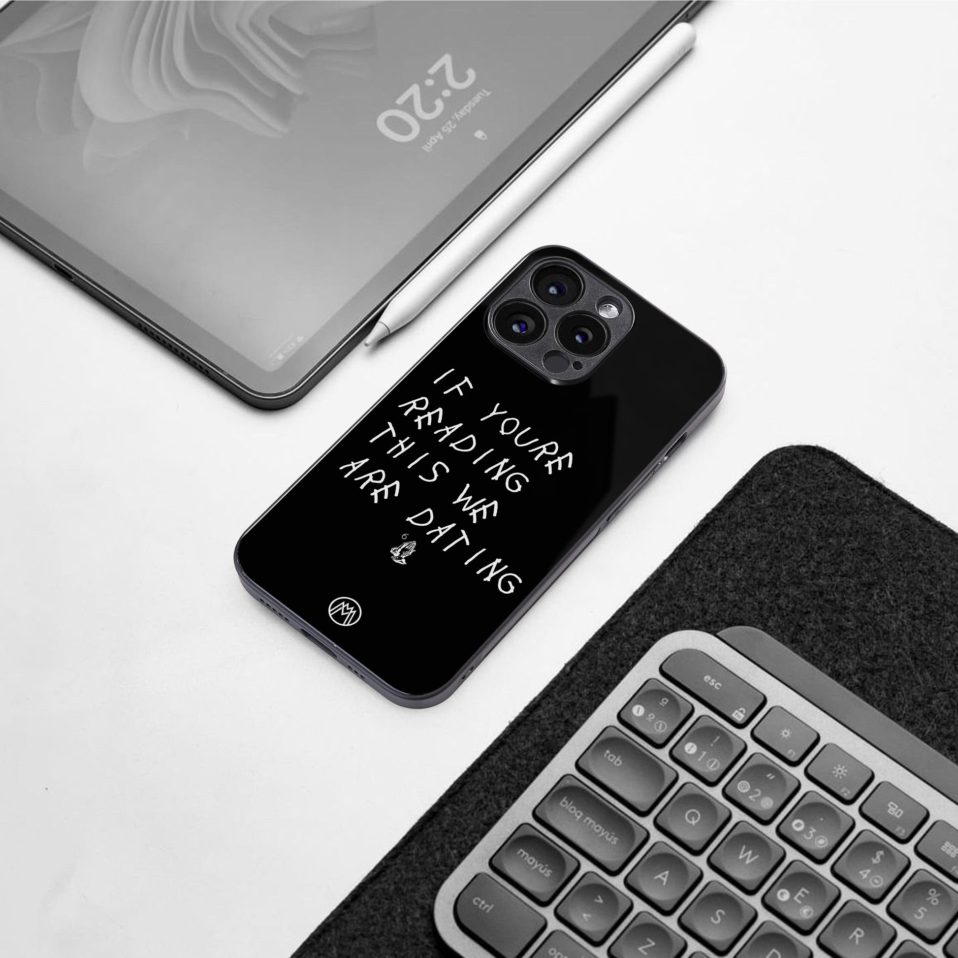 we are dating back phone cover | glass case for iphone 16 pro max