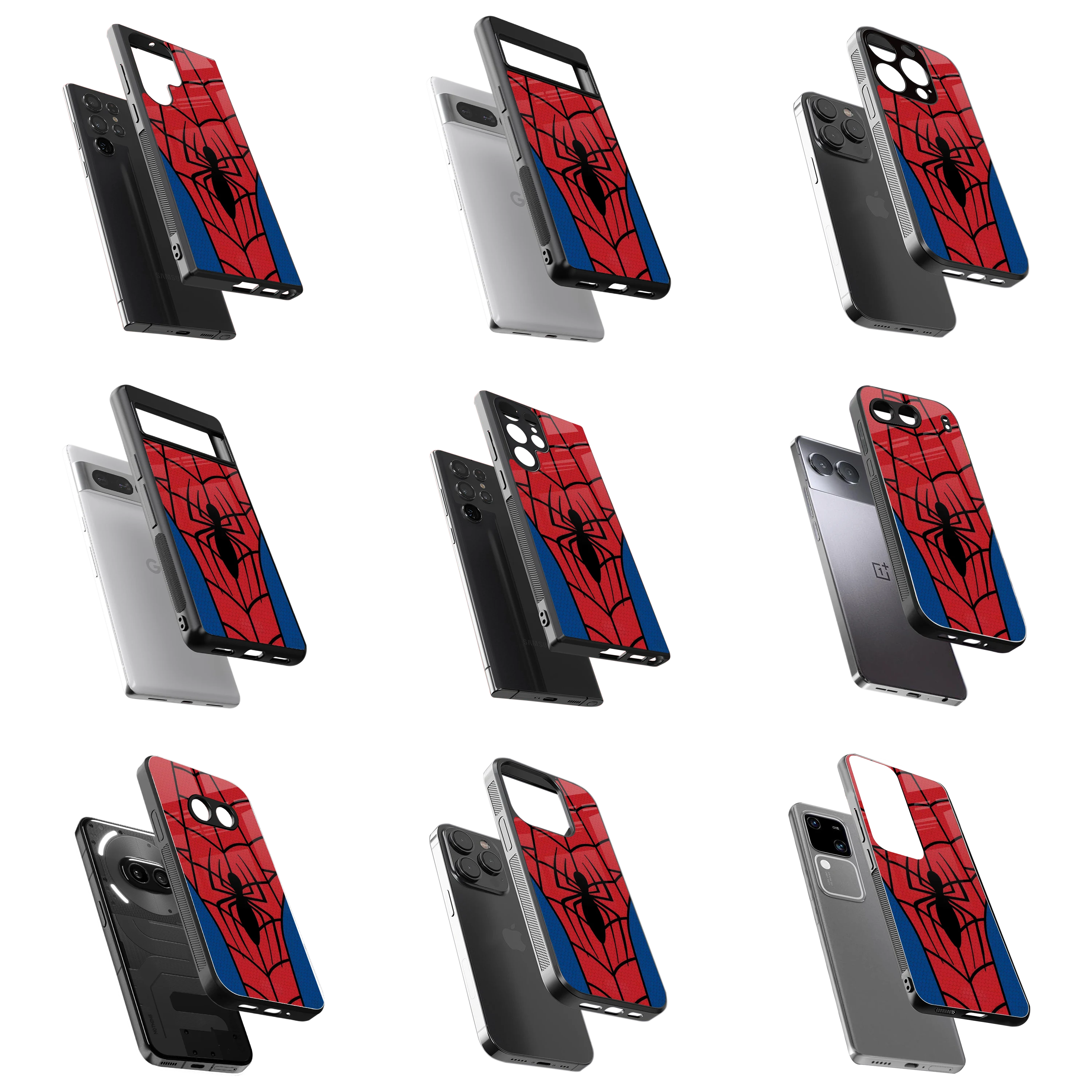 Durable Glass Back Mobile Case for iPhone, Samsung, OnePlus, Google Pixel, Redmi, Vivo, Oppo