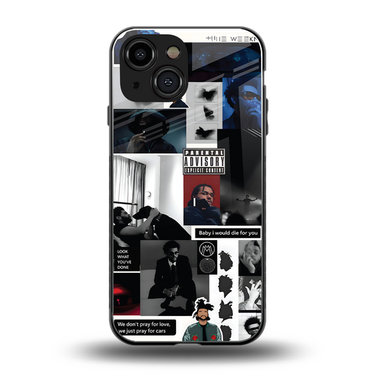 weeknd blend back phone cover | glass case for iphone 13 mini