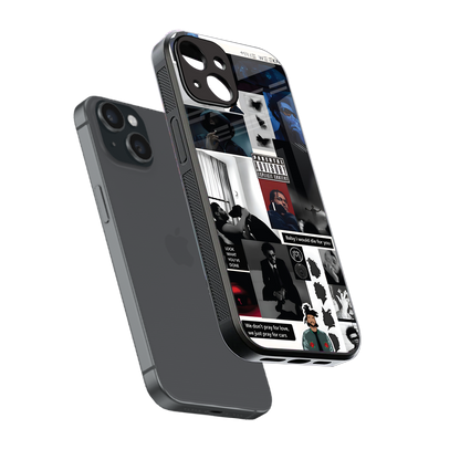 weeknd blend back phone cover | glass case for iphone 13 mini