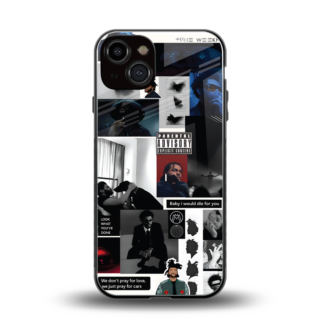 weeknd blend back phone cover | glass case for iphone 13