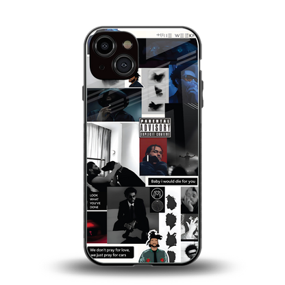 weeknd blend back phone cover | glass case for iphone 13