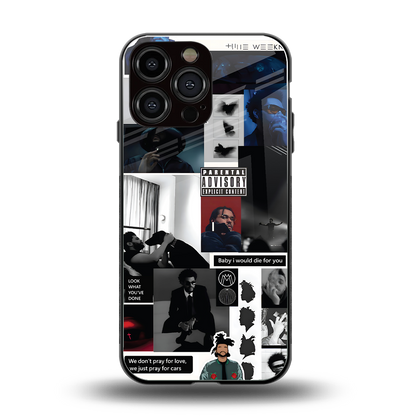 weeknd blend back phone cover | glass case for iphone 14 pro max