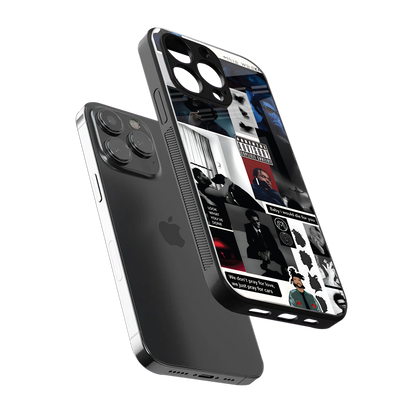 weeknd blend back phone cover | glass case for iphone 14 pro max