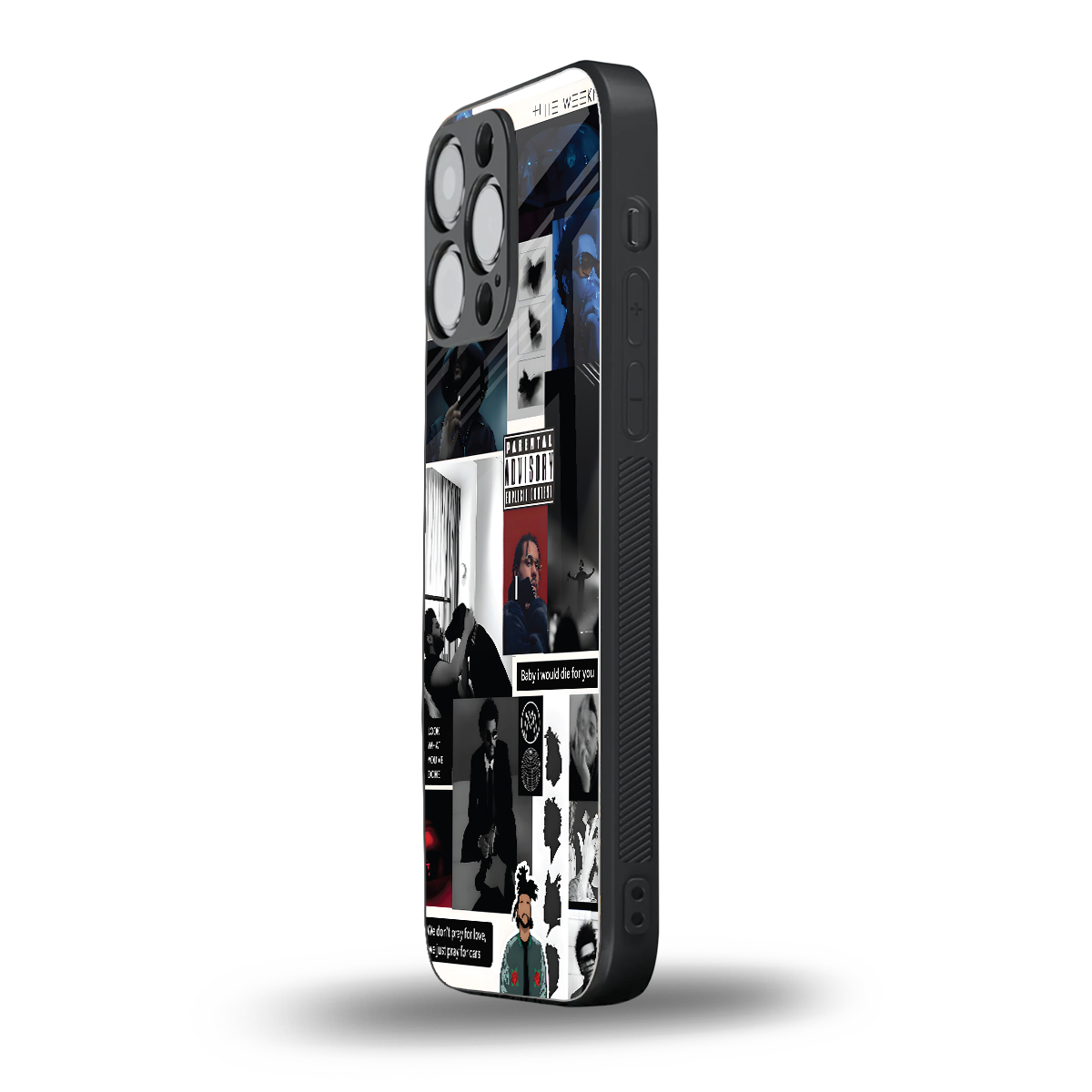 weeknd blend back phone cover | glass case for iphone 14 pro max