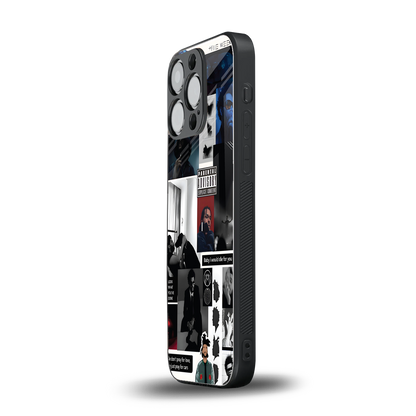weeknd blend back phone cover | glass case for iphone 14 pro