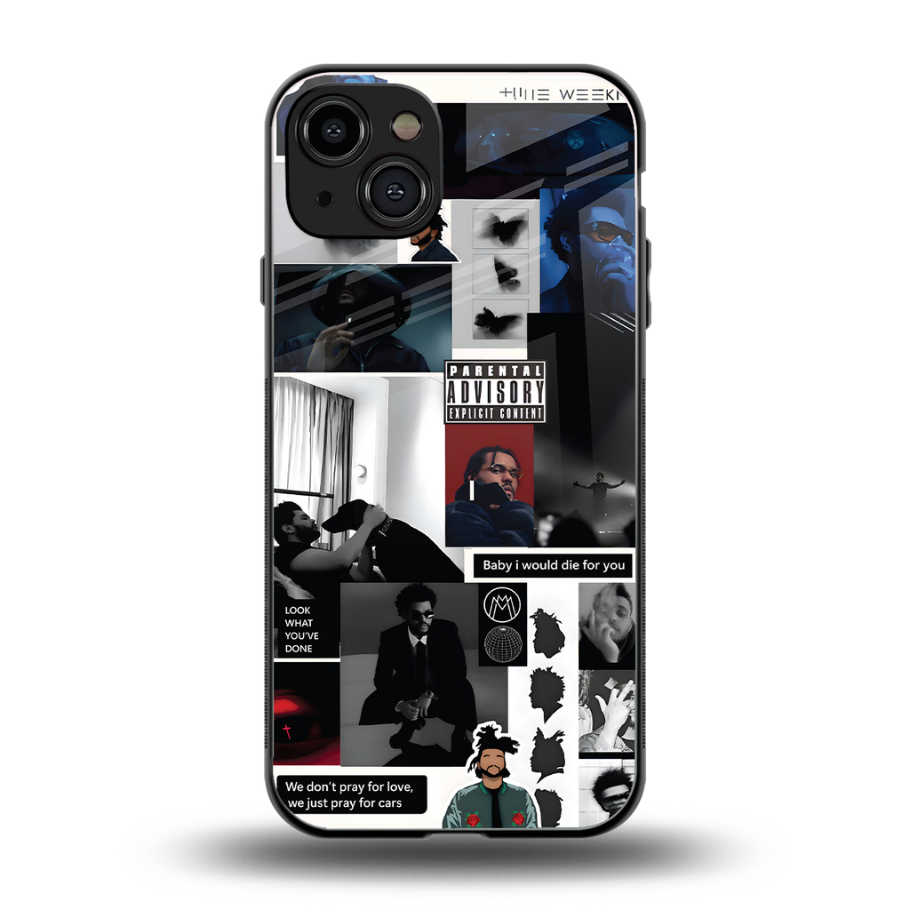 weeknd blend back phone cover | glass case for iphone 14