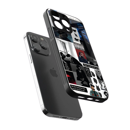 weeknd blend back phone cover | glass case for iphone 14 pro