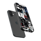 weeknd blend back phone cover | glass case for iphone 16 plus