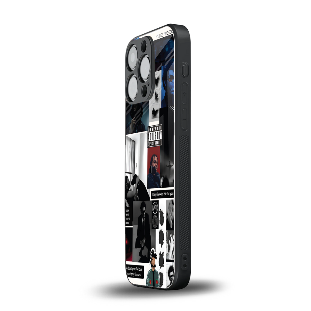 weeknd blend back phone cover | glass case for iphone 16 pro