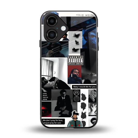 weeknd blend back phone cover | glass case for iphone 16