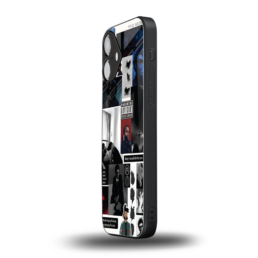 weeknd blend back phone cover | glass case for iphone 16