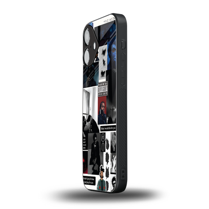 weeknd blend back phone cover | glass case for iphone 16