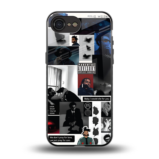 weeknd blend back phone cover | glass case for iphone 16e