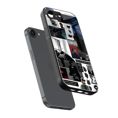 weeknd blend back phone cover | glass case for iphone 16e