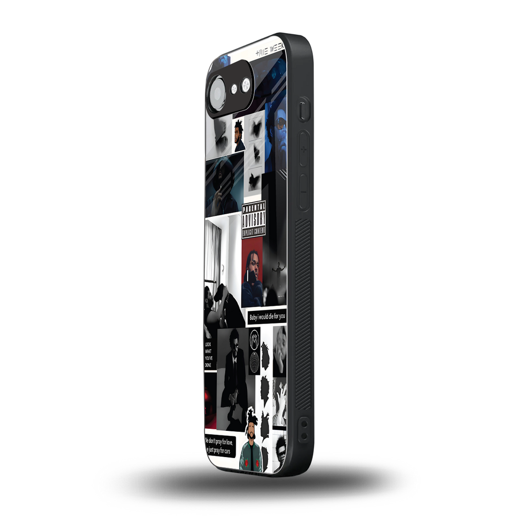 weeknd blend back phone cover | glass case for iphone 16e