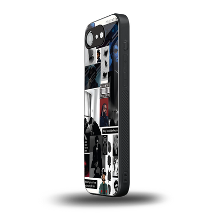 weeknd blend back phone cover | glass case for iphone 16e