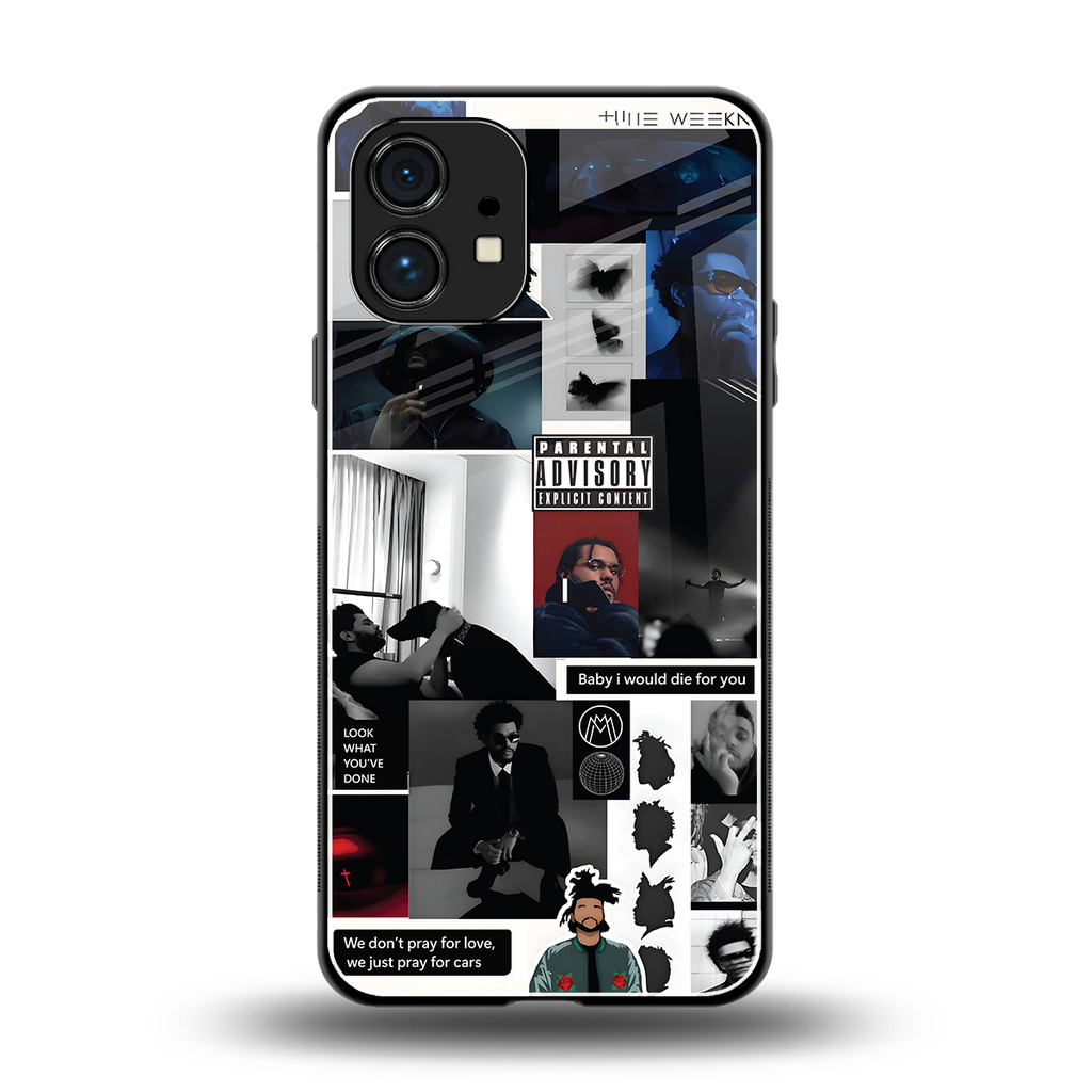 weeknd blend back phone cover | glass case for nothing phone 1