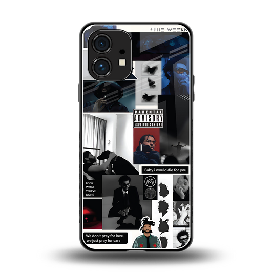 weeknd blend back phone cover | glass case for nothing phone 1