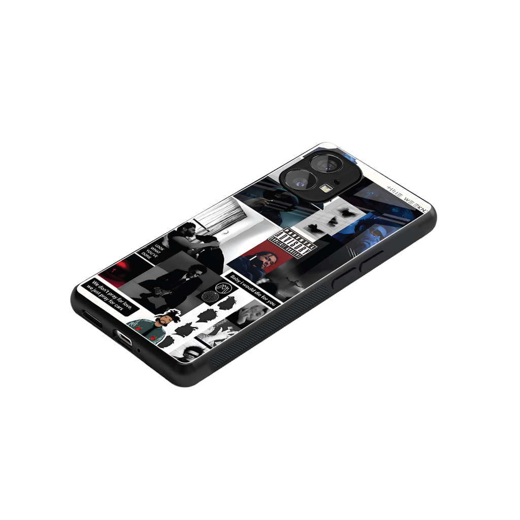 weeknd blend back phone cover | glass case for nothing phone 1