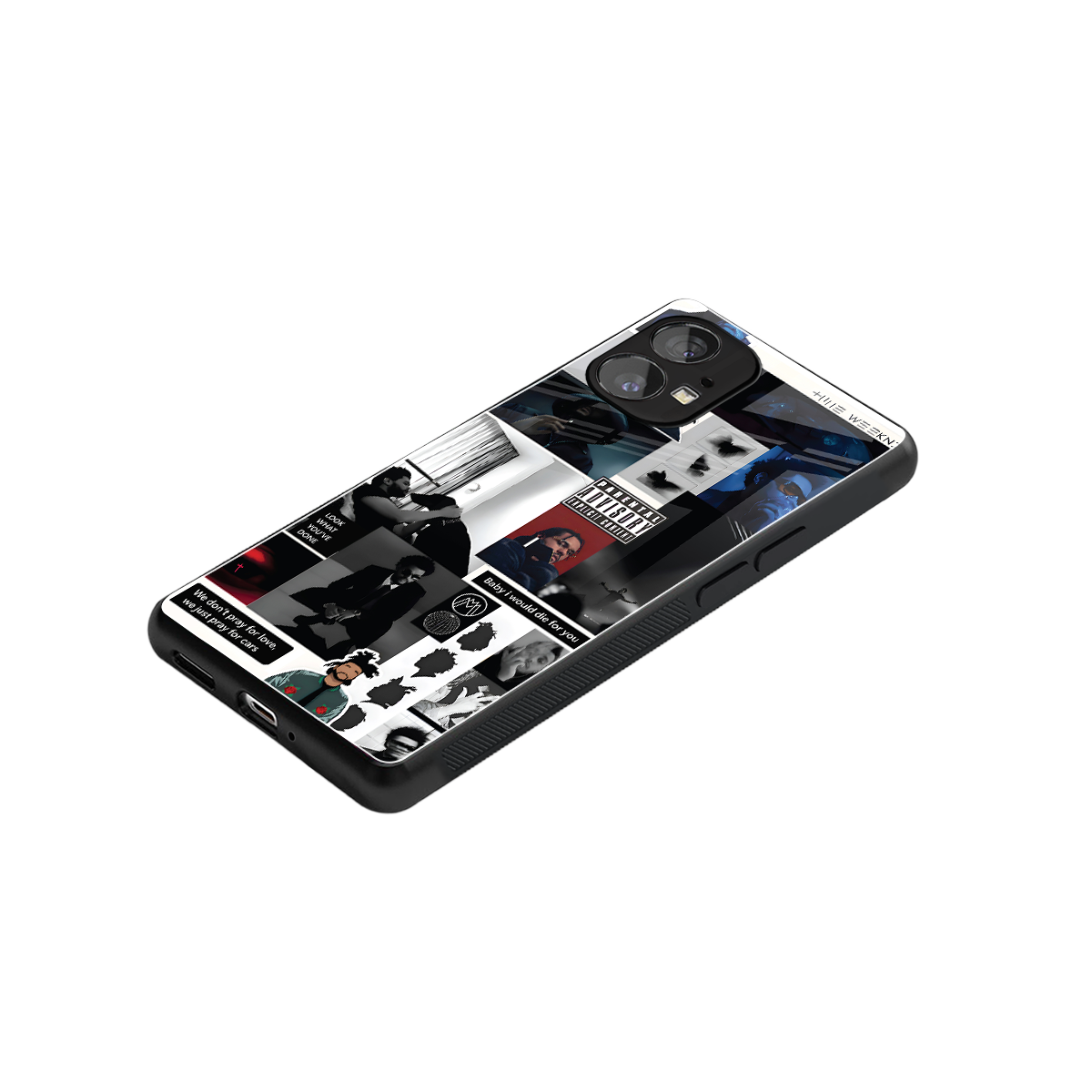 weeknd blend back phone cover | glass case for nothing phone 1