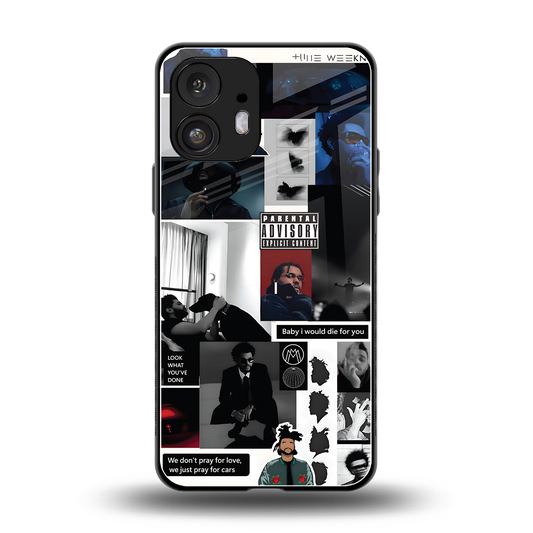 weeknd blend back phone cover | glass case for nothing phone 2