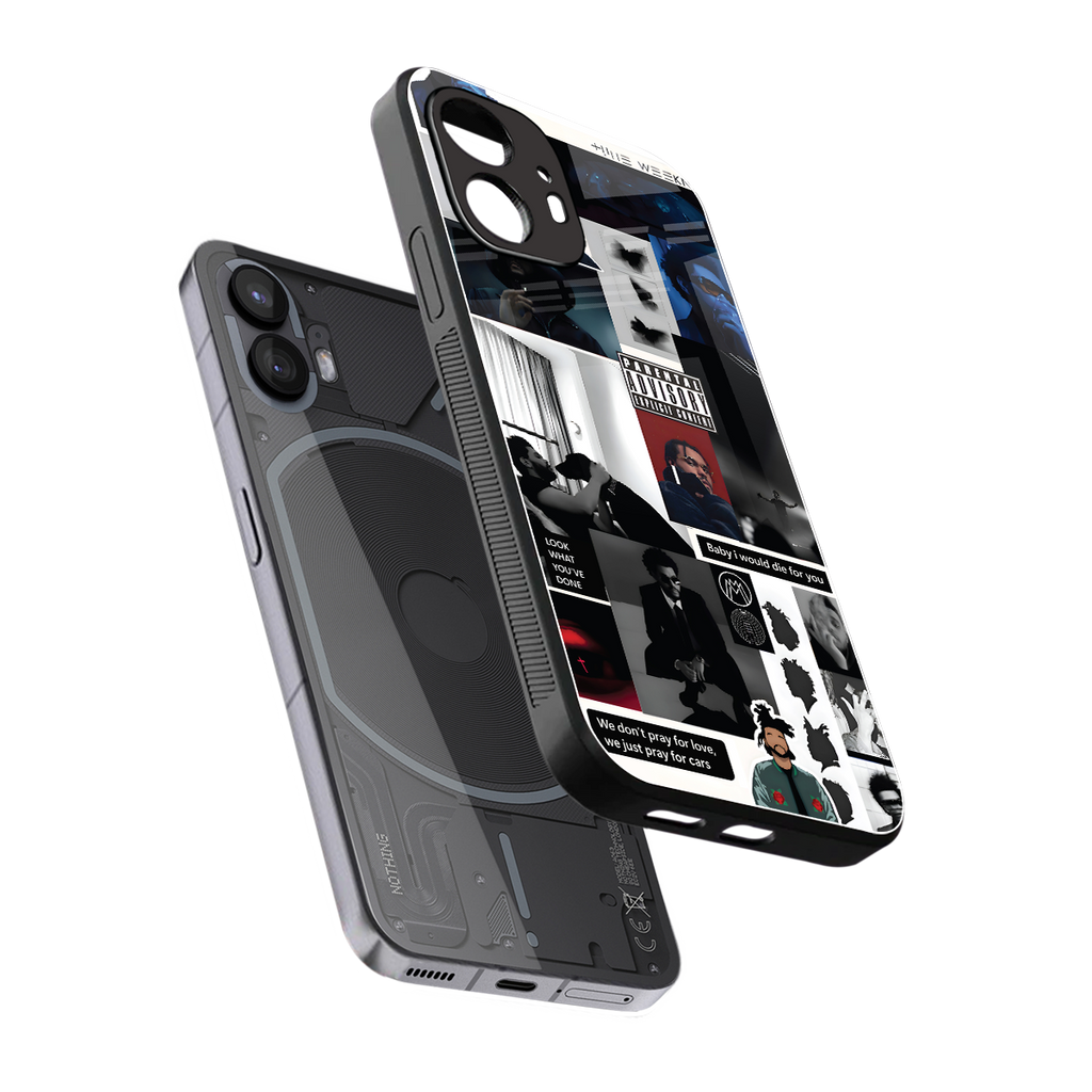 weeknd blend back phone cover | glass case for nothing phone 2