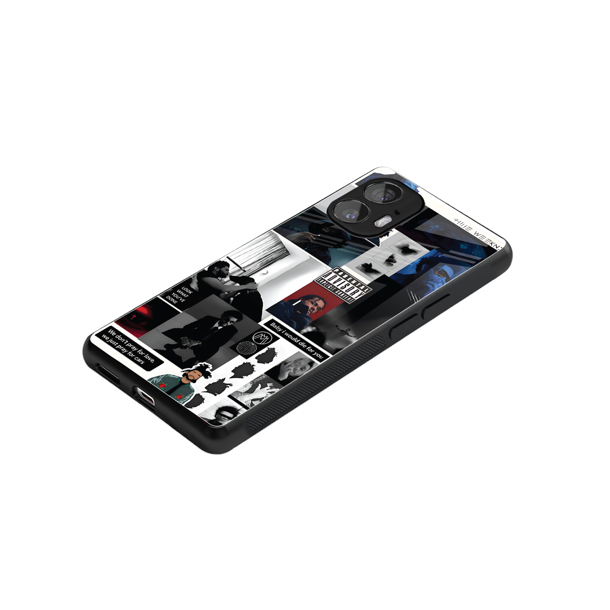 weeknd blend back phone cover | glass case for nothing phone 2